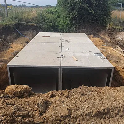 concrete blocks buried