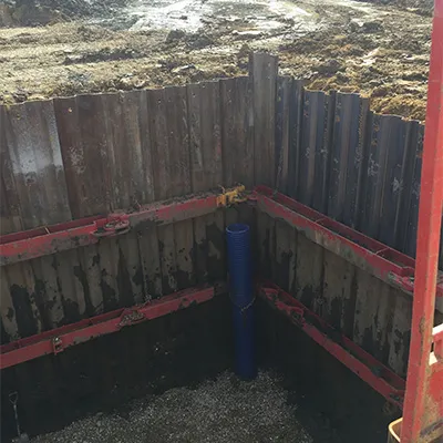 an opened area of ground