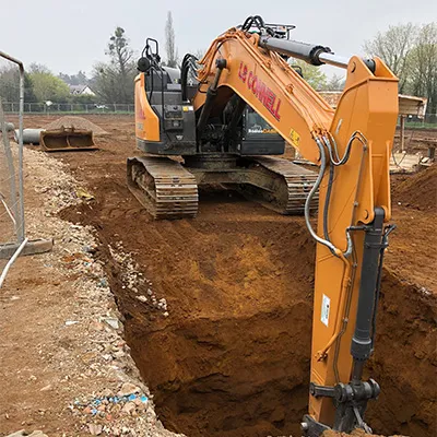 excavating a big hole for fun