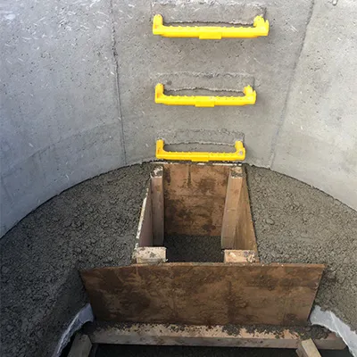 a concrete pit